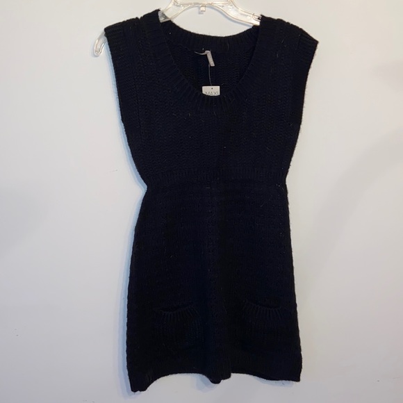 Max Rave | Sweaters | Max Rave Black Sweater Dress With Two Front ...